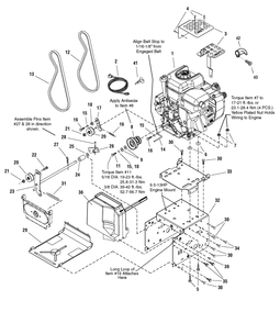 Engine And Frame Group - Steerable Diagram and Parts List for 1695000-ST1130S 2006 Briggs and Stratton Snow Blower